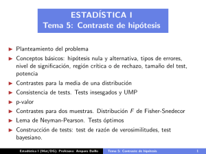 Tema 5: Contraste de hipótesis