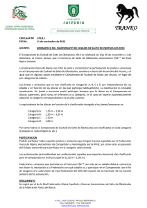 Normativa del Campeonato de Euskadi de Salto de Obstáculos 2013
