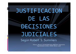 JUSTIFICACION DE LAS DECISIONES JUDICIALES