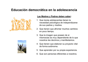Educación democrática en la adolescencia
