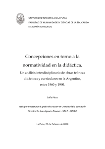 Concepciones en torno a la normatividad en la didáctica.