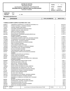 información de compras directas realizadas