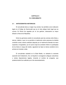 CAPITULO II EL CONCUBINATO 2.1. ANTECEDENTES HISTORICOS