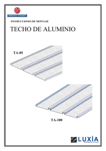 Instrucciones de montaje techos de aluminio TA