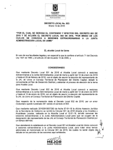 0003 decreto 03 14 enero 2016 - Secretaría Distrital de Gobierno