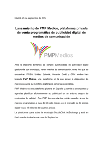 Lanzamiento de PMP Medios, plataforma privada de venta