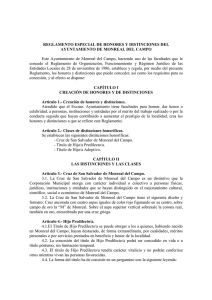 Reglamento Honores - Monreal del Campo