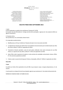 Informe Tributario - Septiembre 2014