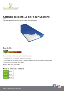 Colchón de látex 15 cm `Four Seasons`