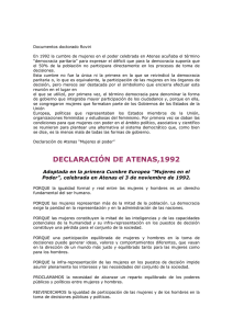 DECLARACIÓN DE ATENAS,1992