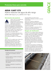 ADVA® CAST 575 Aditivo reductor de agua de alto rango