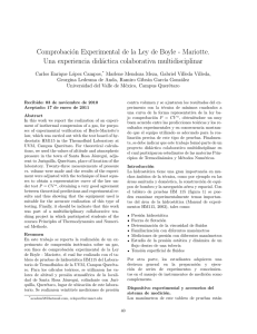 Comprobación Experimental de la Ley de Boyle - Mariotte. - UAM-I