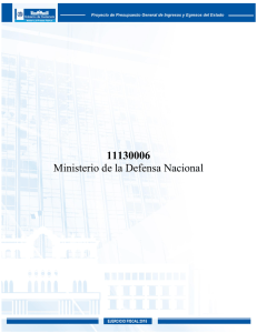 11130006 Ministerio de la Defensa Nacional