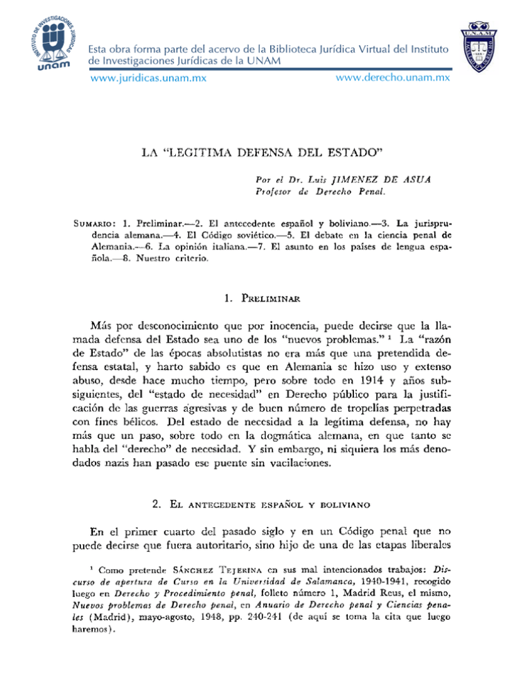 Legitima Defensa Del Estado