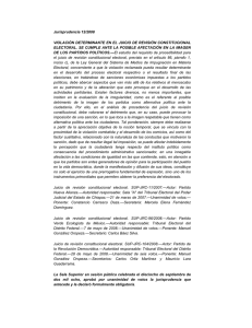 j 12/2008. violación determinante en el juicio de revisión