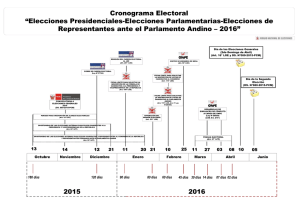 Cronograma Electoral “Elecciones Presidenciales-Elecciones