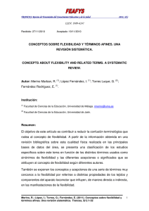 issn: 1989-6247 conceptos sobre flexibilidad y términos