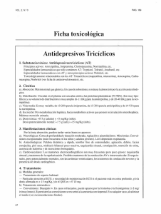 Ficha toxicológica Antidepresivos TricÍclicos