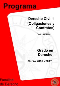 Derecho Civil II (Obligaciones y Contratos) Grado en Derecho