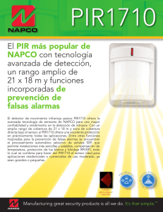 El PIR más popular de NAPCO con tecnología avanzada de