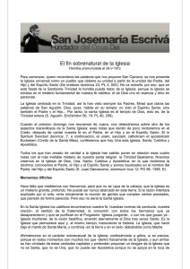 El fin sobrenatural de la Iglesia - Josemaria Escriva. Founder of