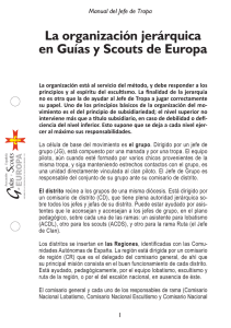 La organización jerárquica en Guías y Scouts de Europa