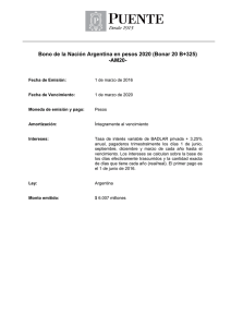Bono de la Nación Argentina en pesos 2020 (Bonar 20 B+325