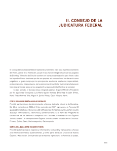 II. CONSEJO DE LA JUDICATURA FEDERAL