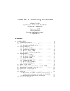 Modelos ARCH univariantes y multivariantes