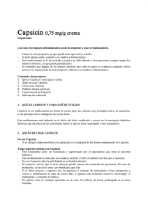 Capsicin 0,75 mg/g crema