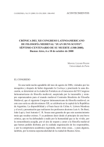 Crónica del XII Congreso latinoamericano de filosofía