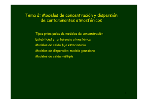 Tema 2: Modelos de concentración y dispersión de contaminantes