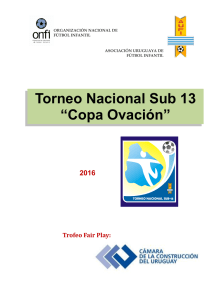 Torneo Nacional Sub 13 “Copa Ovación”