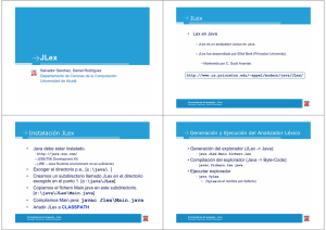 JLex - Departamento de Ciencias de la Computación