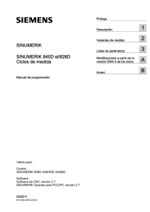 SINUMERIK 840D sl/ 828D Ciclos de medida