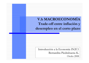 V.h MACROECONOMÍA Trade-off entre inflación y desempleo en el