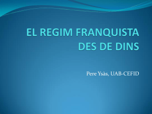 el regim franquista des de dins - Universitat Internacional de la Pau