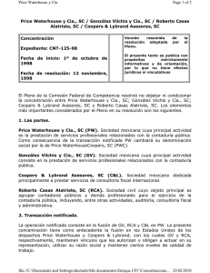 Price Waterhouse y Cía., SC / González Vilchis y Cía., SC
