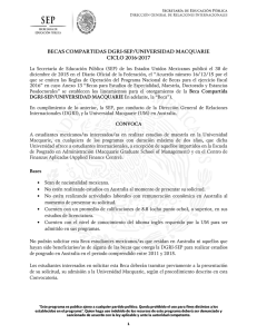 Convocatoria - Dirección General de Relaciones Internacionales