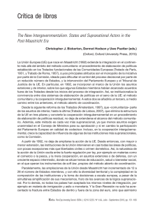 The New Intergovernmentalism. States and Supranational Actors in