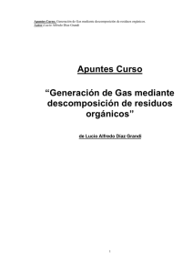 Generación de Gas mediante descomposición de