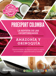 Revista de oportunidades Proexport Amazonas y