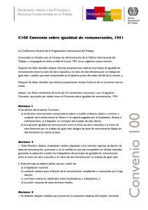 C100 Convenio sobre igualdad de remuneración, 1951