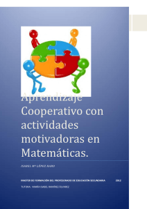 Aprendizaje Cooperativo con actividades motivadoras en