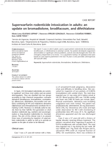 Superwarfarin rodenticide intoxication in adults: an