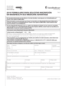2016 formulario para solicitar inscripción en masshealth sco