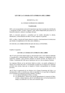Ley de la Cámara Ecuatoriana del Libro