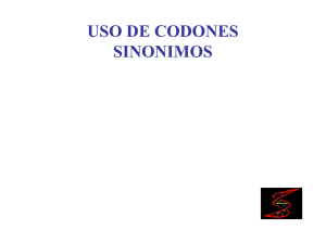 USO DE CODONES SINONIMOS