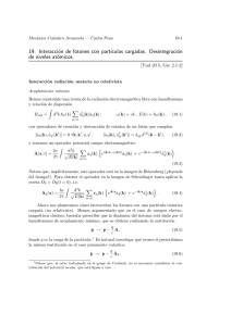 Interacción fotones—partículas cargadas. Desintegración de niveles