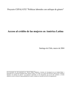 Acceso al crédito de las mujeres en América Latina